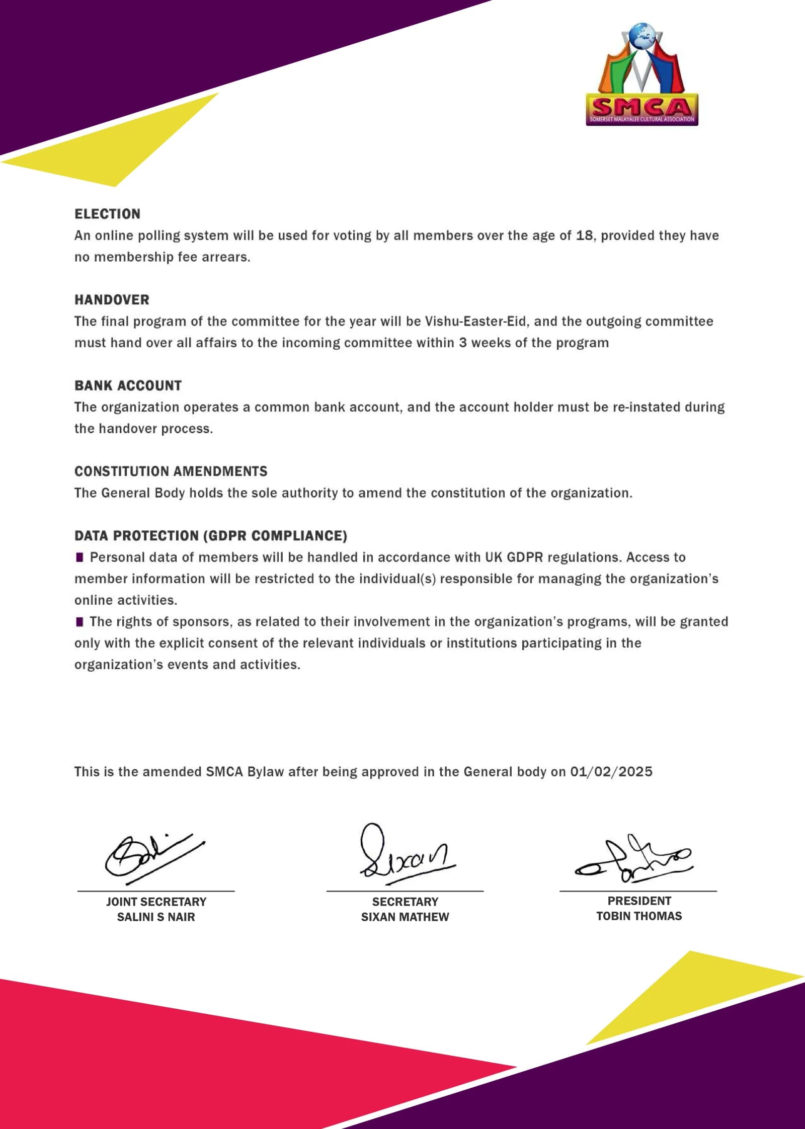 SMCA Bylaw - English, page 2 of 2